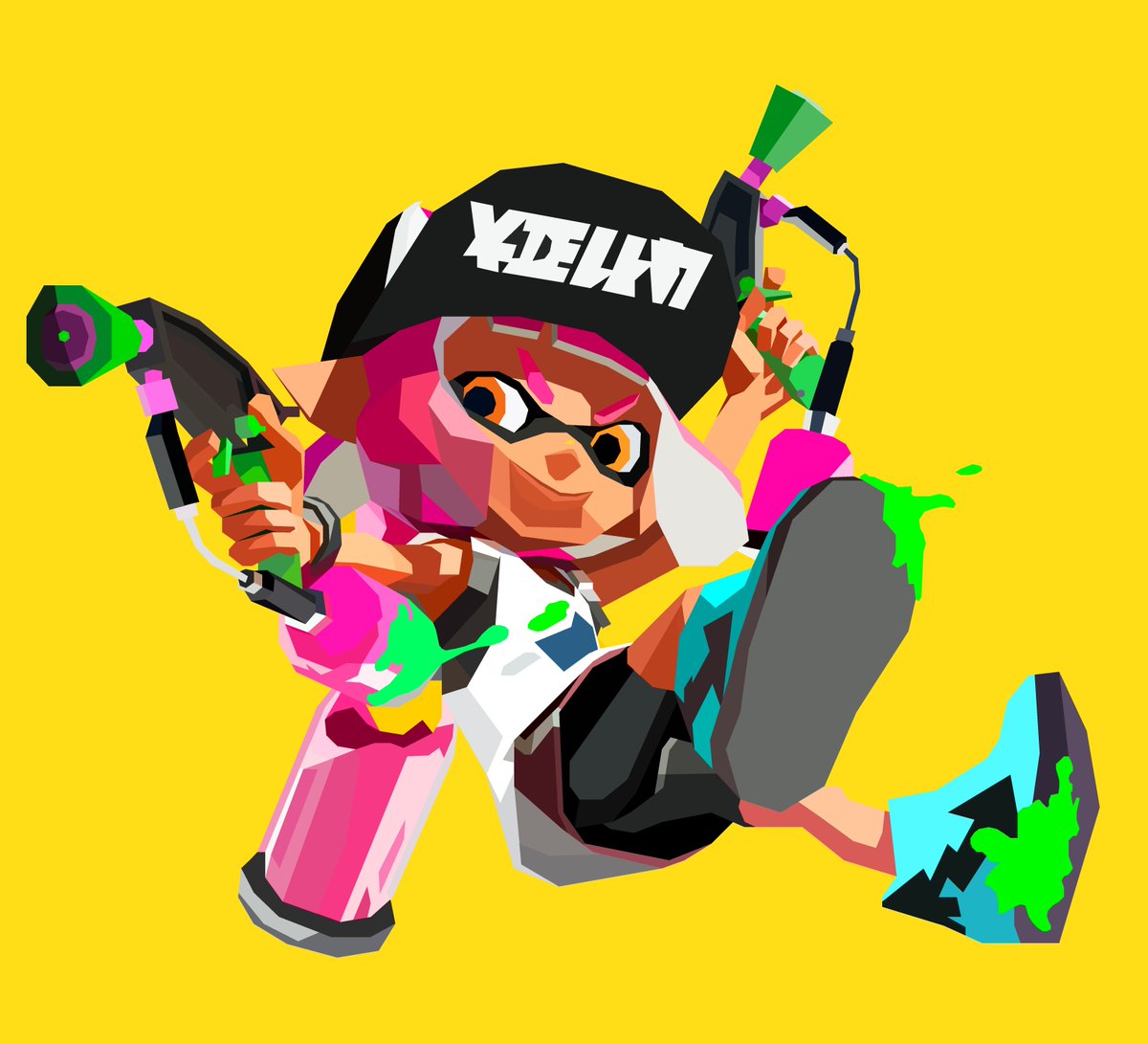 enishiate's tweet photo. @nintendoamerica here’s a #splatoon2 piece I made for #InternationalOctopusDay in honor of Ink Girl being included in #SmashBrosUltimate. https://t.co/kam1ySCN8r