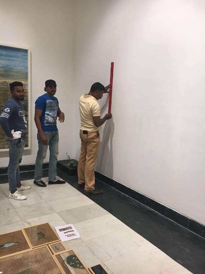 Anantartin's tweet photo. See you all tomorrow for the opening of (RE)VISITING THE URBAN I 6pm, Bikaner House.

A sneak peek into the installation of the exhibition.

#AnantArt #GroupShow #Sneakpeek #Artists #Artworks #REVISITINGTHEURBAN #Installation https://t.co/3oJmC44jm1