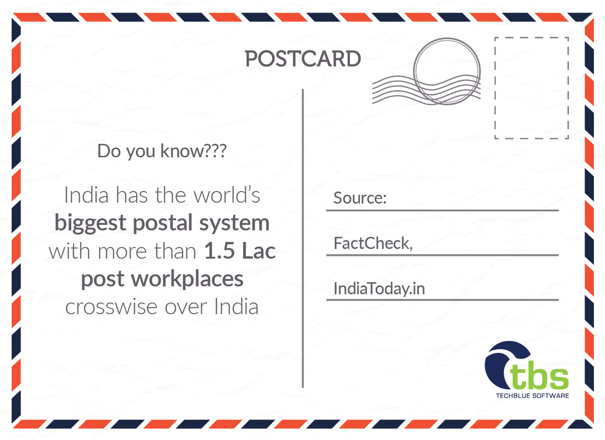 TechbluSoftware's tweet photo. #WorldPostDay2018
#DoYouKnow https://t.co/Av3Pft7xLp