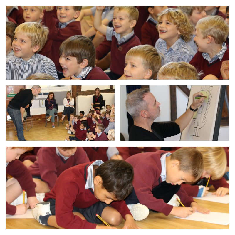 Beacon_School's tweet photo. Our Year 1 &amp; 2 #BeaconBoys enjoyed an incredible, inspiring visit from author and illustrator @RobBiddulph this morning. They loved listening to his stories, learning how to draw a dinosaur and hearing how #perseverance and hard work can turn dreams into reality. @GoodNews_Schls https://t.co/JxeTiXamoB