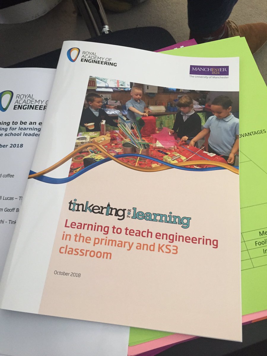 Delighted to be launching our hot off the press report <a href="/RAEngNews/">Royal Academy of Engineering</a> <a href="/EduRAEng/">RAEngEducation</a> <a href="/UoMSEERIH/">SEERIH</a> <a href="/OfficialUoM/">The University of Manchester</a> <a href="/Metcalfe_SBET/">Stephen Metcalfe</a> <a href="/DrChips_/">Dr Jon Chippindall</a> #tinkering4learning