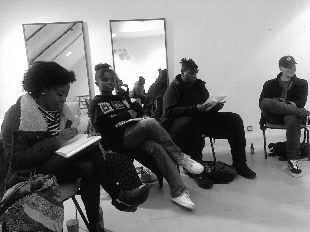 Thank you @SabrinaMahfouz for another great session at the <a href="/royalcourt/">Royal Court</a> writers group! <a href="/RomanaFlello/">Romana Flello</a> looking forward to the material developing! #ALTtraining #RoyalCourtYoungWriters