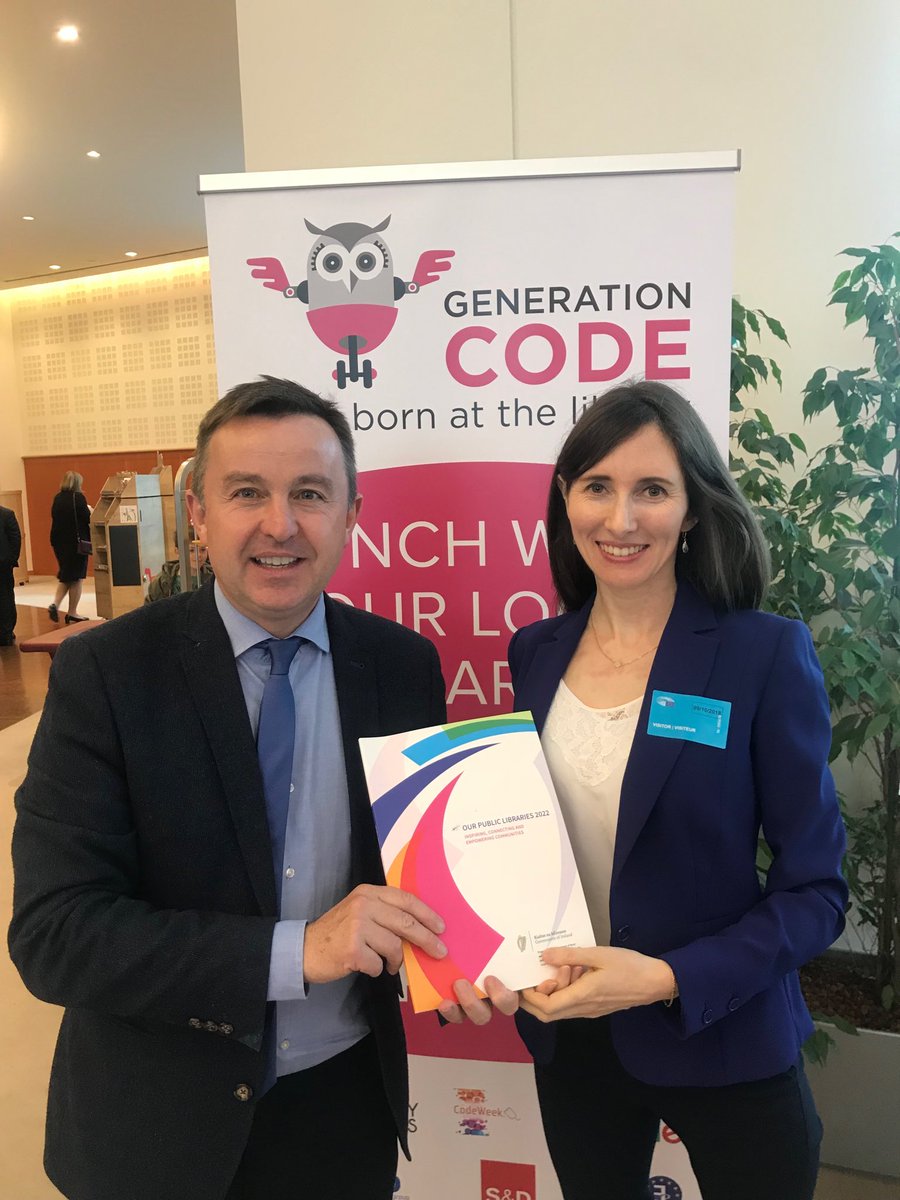 brianhayesBPFI's tweet image. With @LibrariesIre Anne Marie O’Dwyer @LibrariesEU #GenerationCode - brilliant pan EU initiative highlighting work of our libraries across EU @EPP