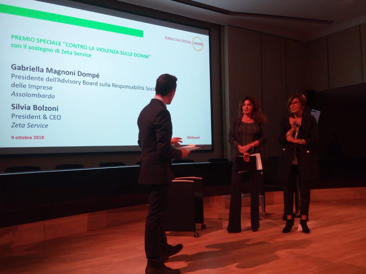 FondSodalitas's tweet photo. Zeta Service sostiene Premio Speciale "Contro la violenza sulle donne" Silvia Bolzoni @zs_zetaservice #SSAward https://t.co/2pF2QkmF6a