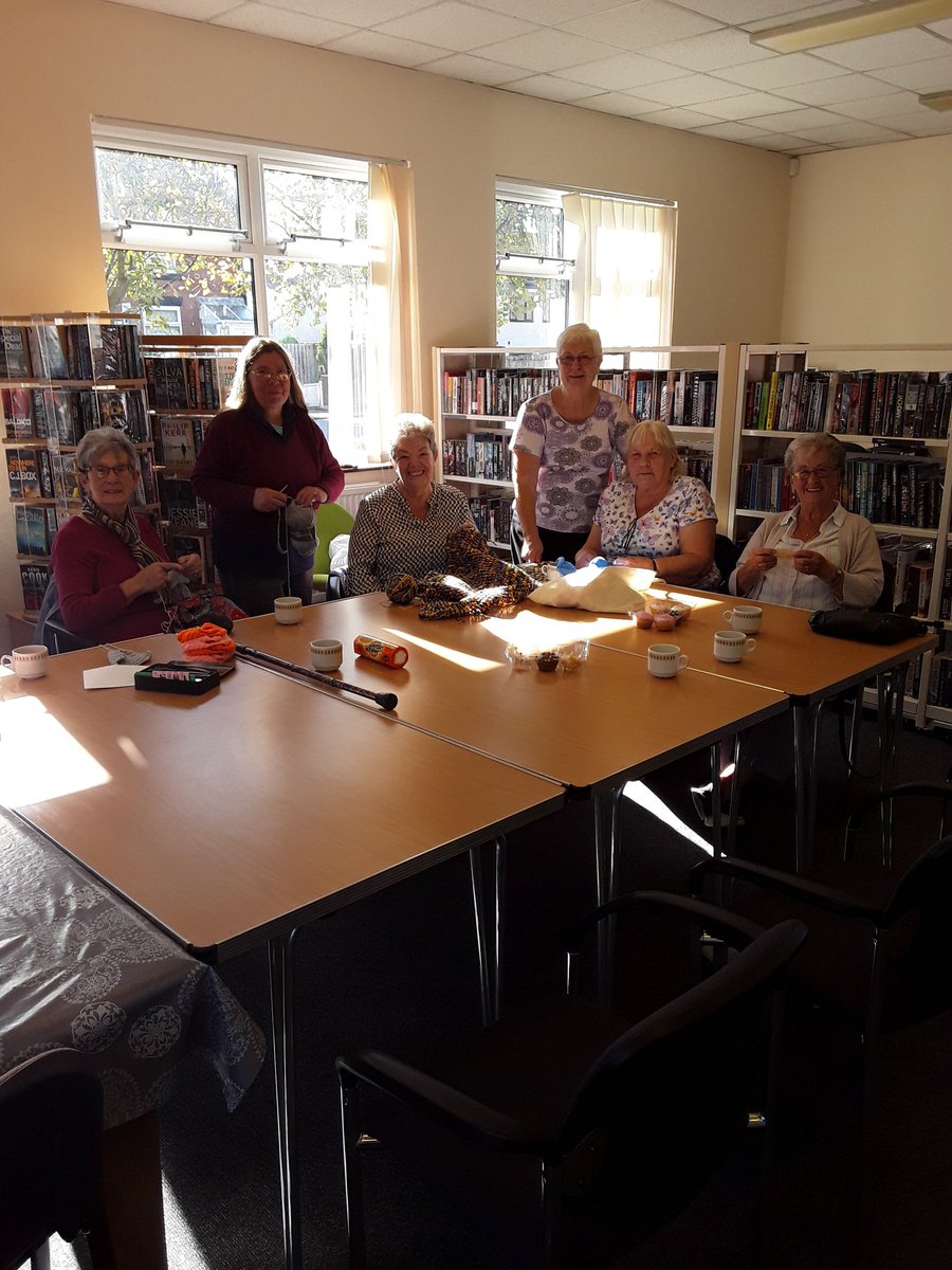 All the ladies at #StanleyLibrary #craftandchat session enjoying themselves #NationalLibrariesWeek