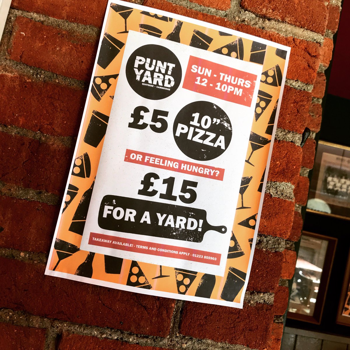 Round three!! £5 pizzas to eat in or takeaway. That’s lunch sorted!! 
#pizza #pizzaparty #5poundpizza #cambridge #cusu #ARU #workinglunch #Tuesday #photooftheday #5pounds #quayside