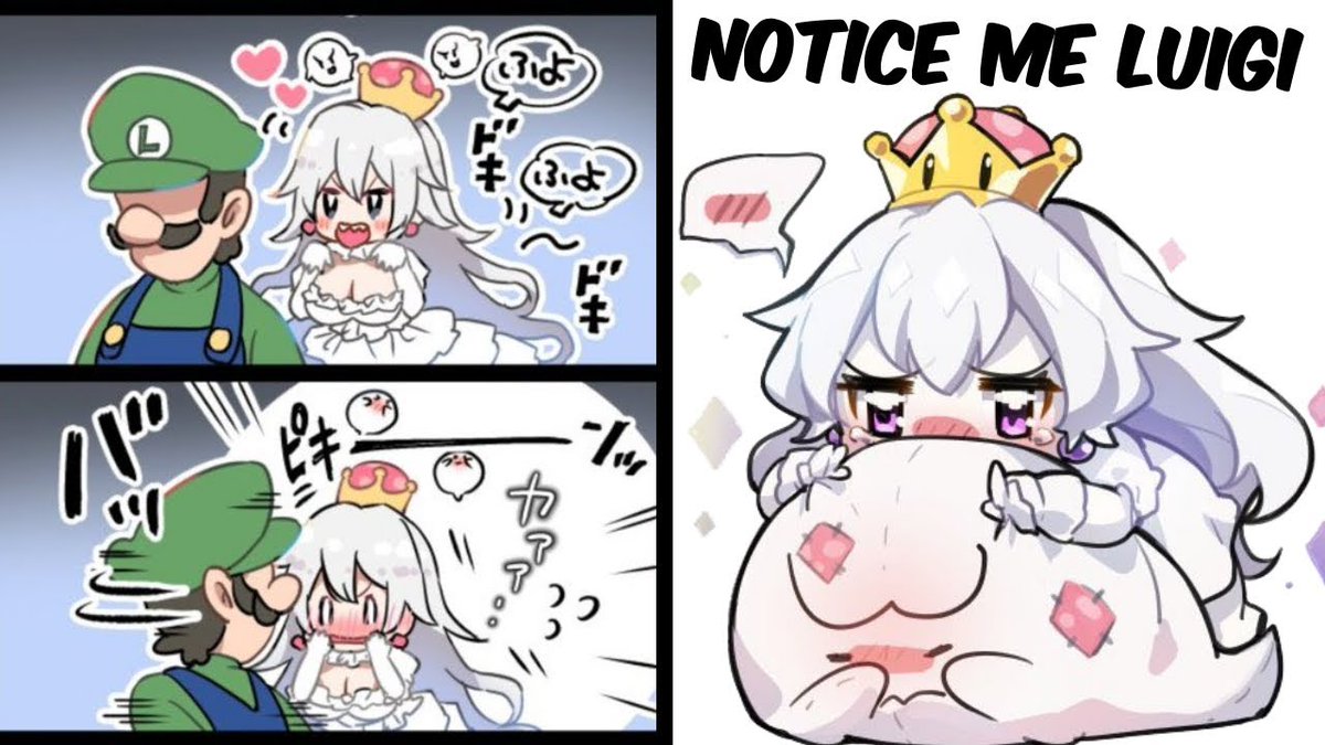 0V3RCL0CK3D_'s tweet photo. I'm loving the new #Boosette trend even more than #Bowsette. It's just so #cute how they use the looking at her making her shy idea https://t.co/Gfy0JBVDEf https://t.co/fiCCxXS8Ya