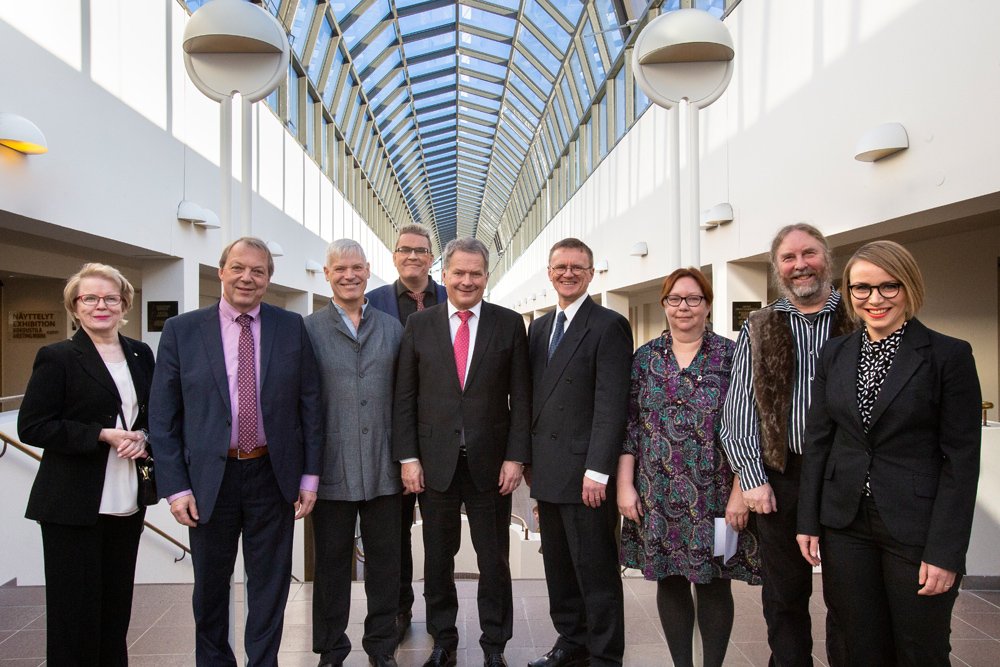 Today our research professors had an honor to discuss #climatechange with President Sauli Niinistö. Thank you for your visit <a href="/niinisto/">Sauli Niinistö</a>!