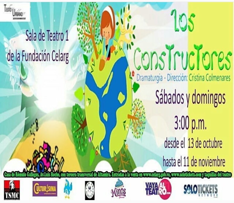 losconstructor's tweet photo. LOS CONSTRUCTORES 9na temporada en el @Celarg Sab y Dom 3:00 PM desde el 13/10 @Recomendao @culturisima2000 @ommproduccion @minosgourmet @VayaAlTeatro #Teatro #TextoUrbanoC #infantil #Obras https://t.co/bQtUR1L1zr