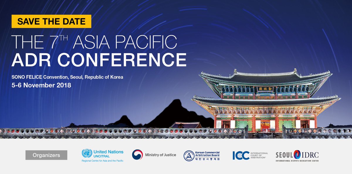 [IMPORTANT NEWS] Registration for the 7th Asia Pacific ADR Conference is now open until 26 October 2018!

Details and registration: safkcab.com/sub02/view1_2.…