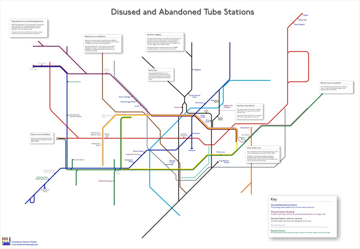 Do you know where are all the abandoned #londonUnderground stations?
#Abandoned #tubestations