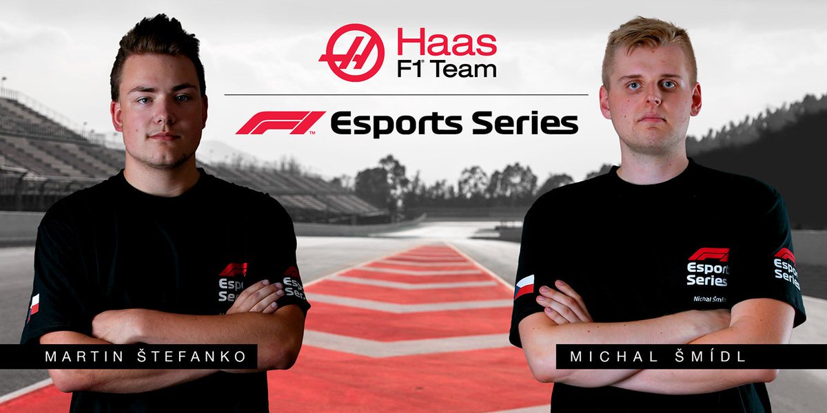 HaasF1Team's tweet photo. Introducing Haas F1 Esports Team! 🎮

RT if you will be cheering on our @Haas_Automation Esports drivers, @martin_stefanko and @trlmagicmsm, on Wednesday! 
Event Preview: https://t.co/j75qpMRXIl https://t.co/c2c58RyCq5