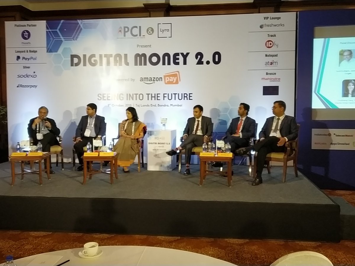 IAMAIForum's tweet photo. #DigitalMoney2018 Sunil Kulkarni from @oxigenwallet moderates a panel discussion titled - Data &amp; KYC - the journey so far and road ahead. 

@AMS_Shardul @sampad @instamojo @roan04 @Mastercard @FromAnuragJain @thomsonreuters https://t.co/nTL1LNoEJG