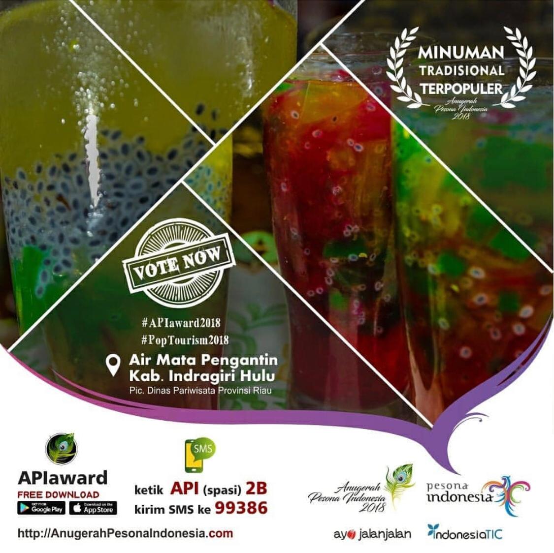 Disparriau's tweet photo. AYO WARGA RIAU, JANGAN LUPA DUKUNG AIR MATA PENGANTIN SEBAGAI MINUMAN TRADISIONAL TERPOPULER API 2018
#api2018
#apiaward2018
#anugrahpesonaindonesia2018
Cek Selenkapnya :
https://t.co/mzPaDEggZU https://t.co/A5fhi9ogBe