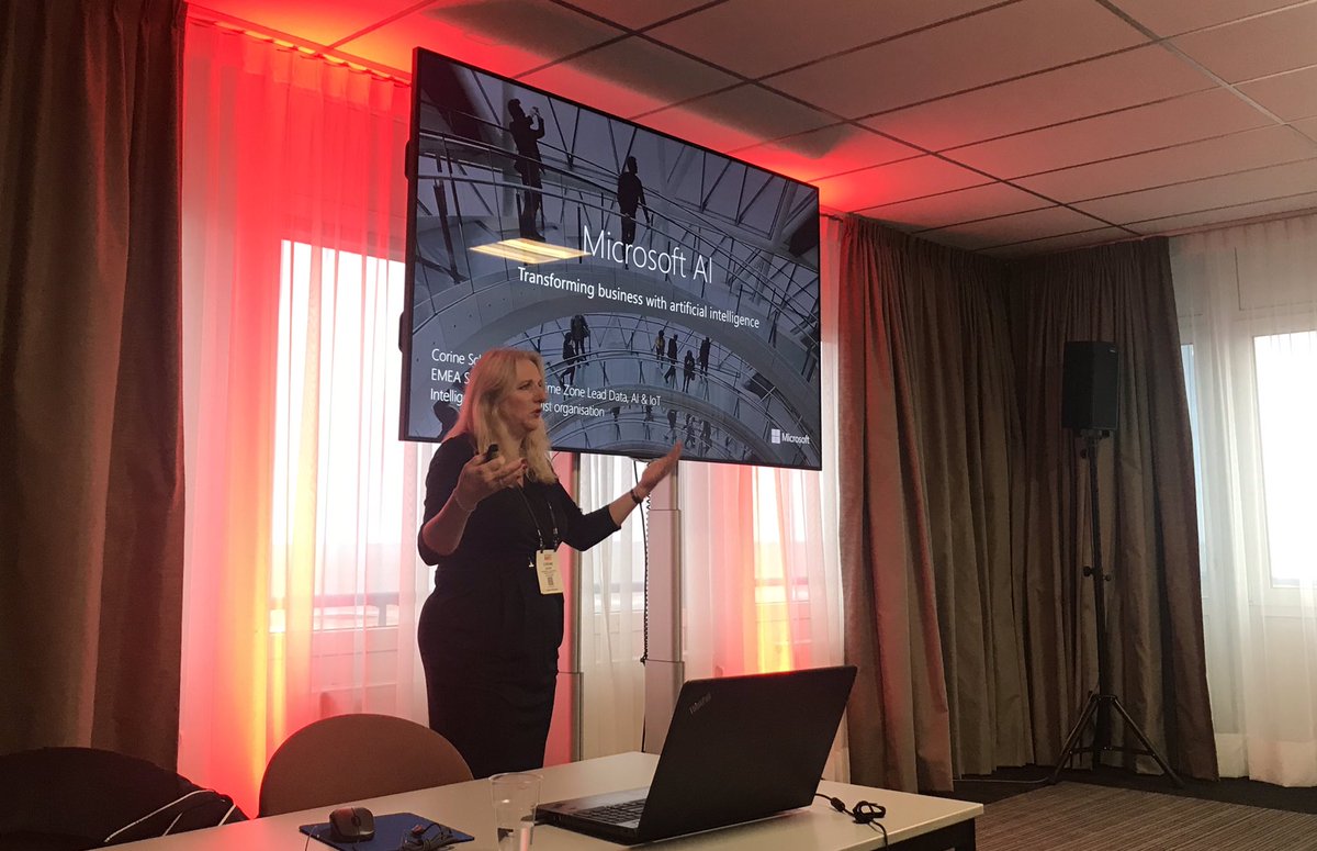 Ch1rau's tweet photo. Microsoft is working with Rockwell Automation and PTC to deliver digital transformation using capabilities like #AI. Thanks Corine Schep for highlighting use cases and how technology can help manufacturers today. #machinelearning #analytics #bigdata #IIoT #ROKTechED https://t.co/MgX6HzS7Lk