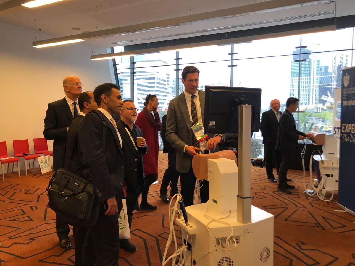 VirtaMed's tweet photo. Thank you, @ISHASociety! It was great to take our simulators down under. We hope people enjoyed our simulators as much as we enjoyed seeing them try to get the perfect scores training on them. See you next year!
#medicalsimulation #arthroscopy #ISHA2018 #hiparthroscopy https://t.co/pBJHRC8HGm