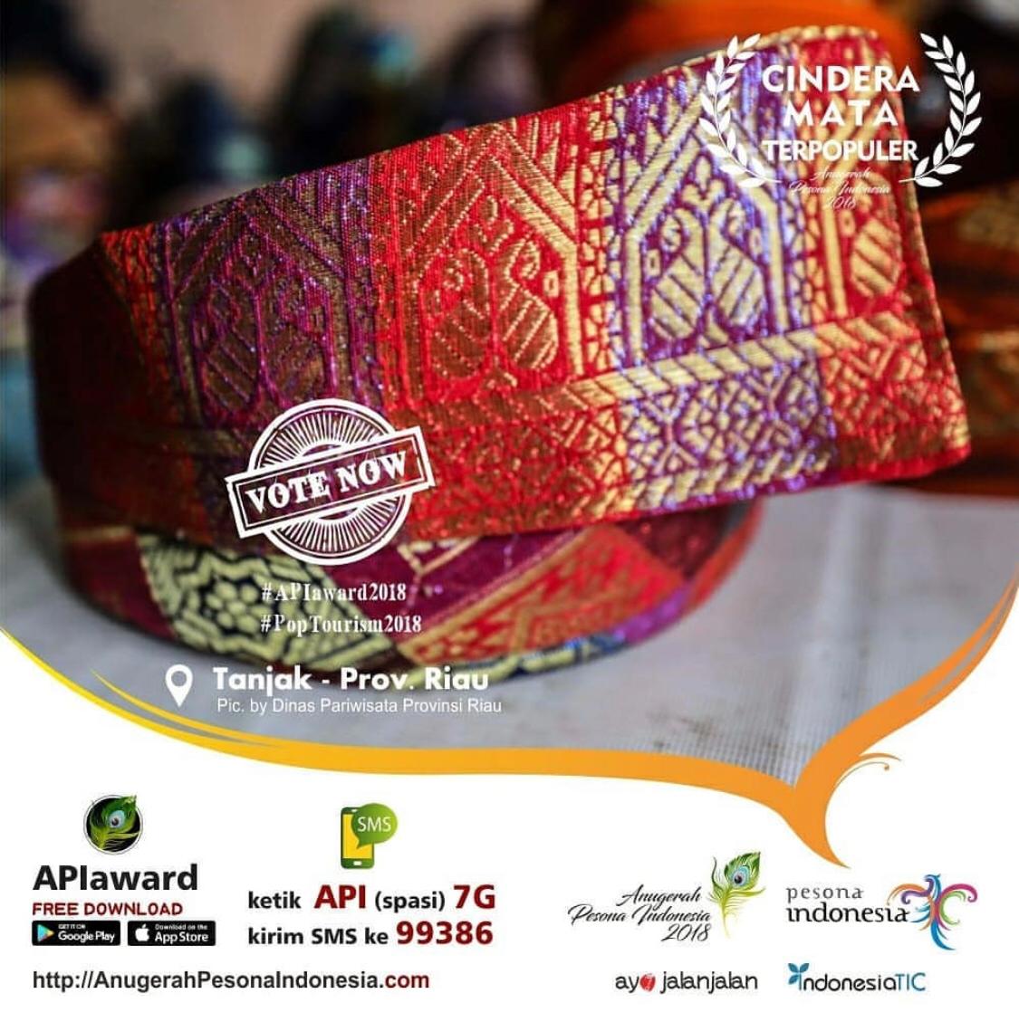 Disparriau's tweet photo. YUK DUKUNG TANJAK SEBAGAI CINDERAMATA TERPOPULER ANUGERAH PESONA INDONESIA 2018
#api2018
#apiaward2018
#anugrahpesonaindonesia2018
Cek Selenkapnya :
https://t.co/Ol67W7ksJd https://t.co/5pOnIdVpzT