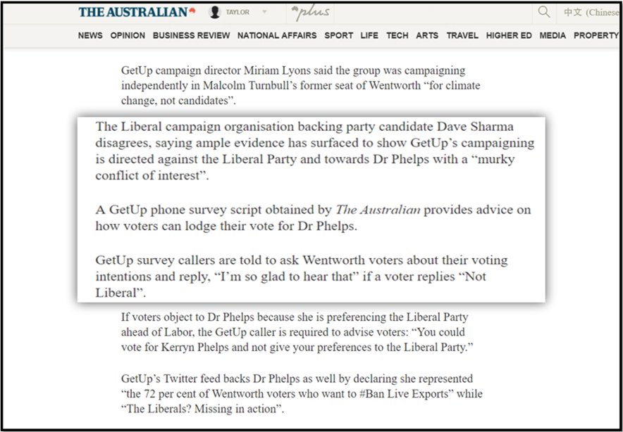 CTZNSyndicate's tweet photo. @GetUp had claimed to be independent, which has always been untrue. @GetUp was established to benefit parties of the Left - their links to @AustLabourParty , @Greens &amp; unions. https://t.co/C2UnqzpxgU