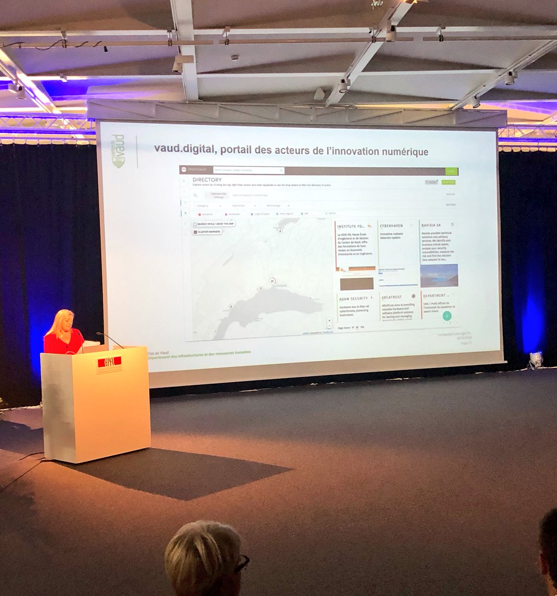 Innovaud's tweet photo. Connected Event Cybersecurity | Nuria Gorrite @EtatdeVaud: 40 acteurs vaudois de la cybersécurité sont aujourd’hui référencés sur https://t.co/L6d4mp75kC #VDtech #SconnectE https://t.co/wiFp3GePc8