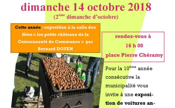 #blois | Dégustation de châtaignes et Bernache Dégustation de châtaignes et Bernache.&amp;nbsp; Pour la 10è année consécutive la municipalité vous invite à une exposition de voitures anciennes doublée d'une dégustation gratuite de châtaignes et bernache... sortiren41.fr/Degustation-de…