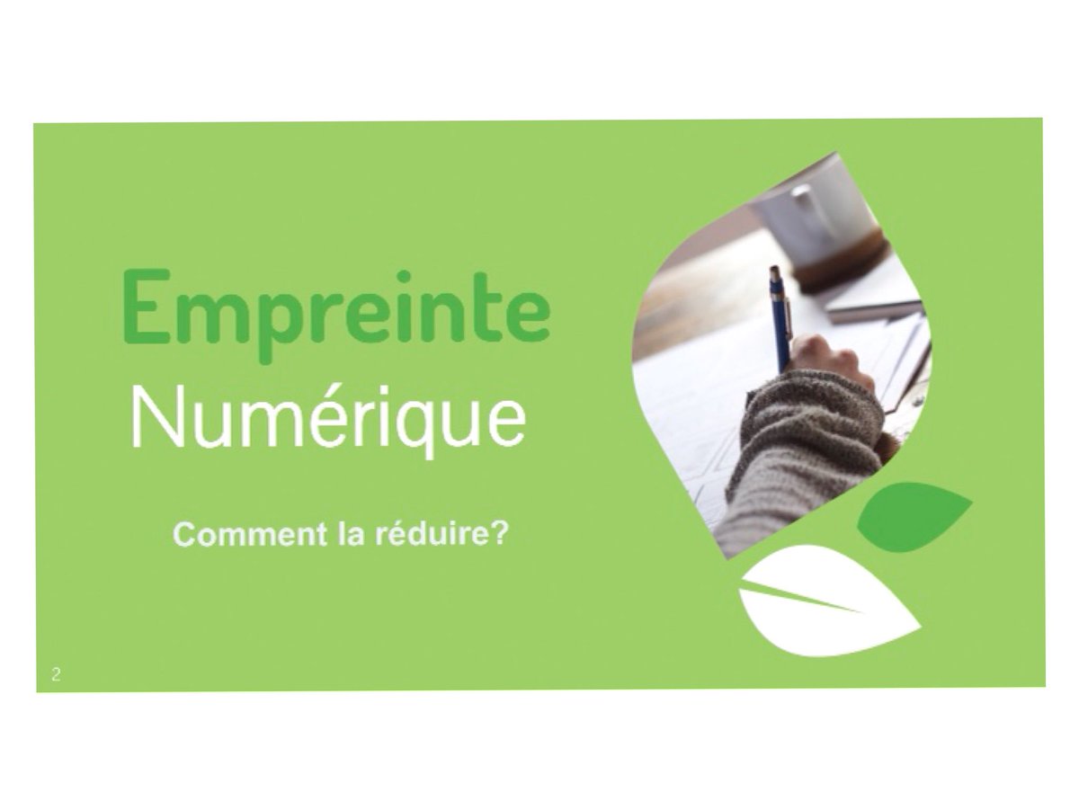 OngYiri's tweet image. #slide1 — Comment réduire notre emprunte numérique?