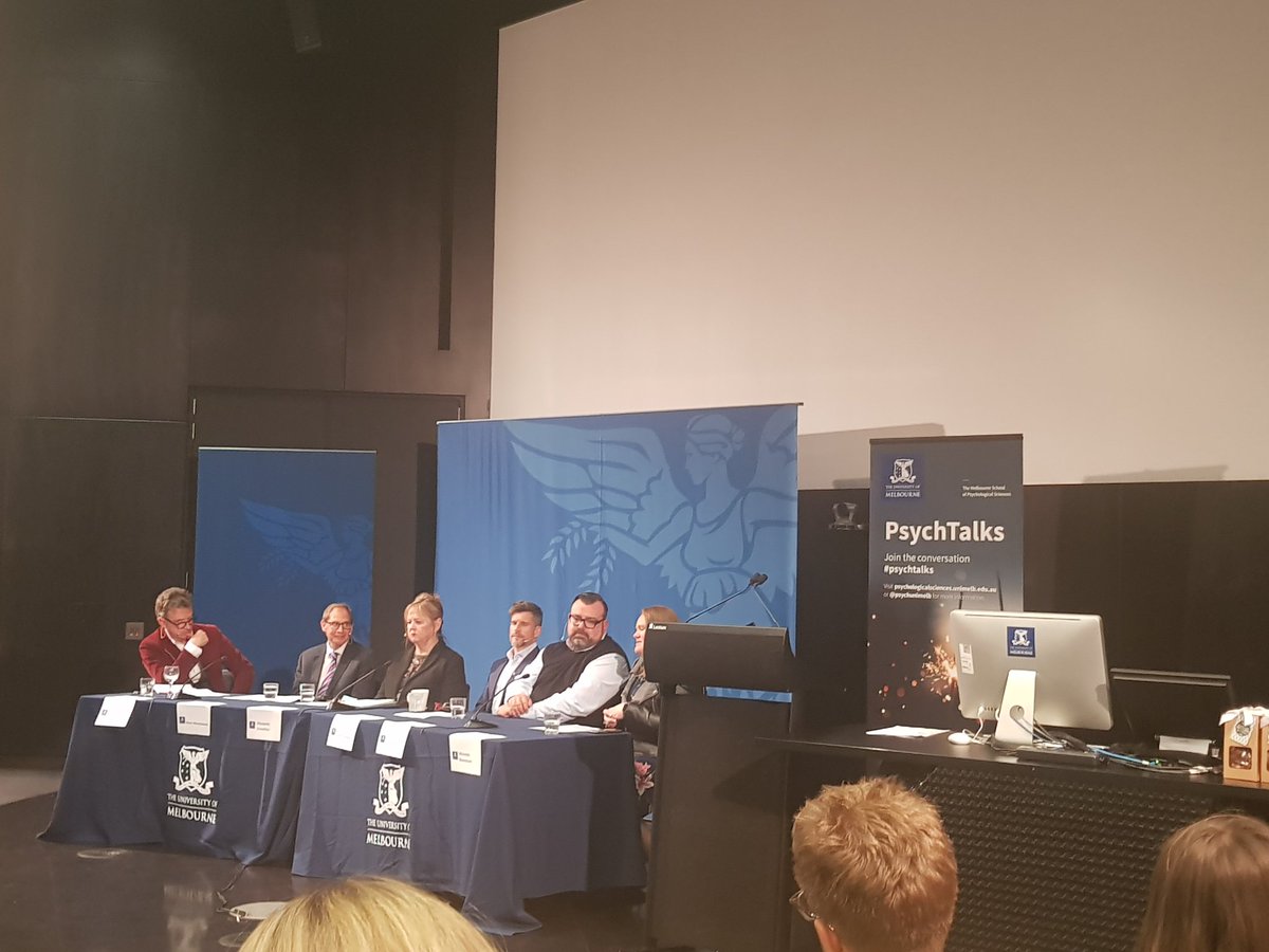drbrockbastian's tweet image. Great to be at #PsychTalks for #MentalHealthWeek @unimelb listening to @oshergunsberg @DrChrisGroot @PaulBarclay @Liz_Crowther  @MischaBee @ProfWoodward speaking about &quot;Stamping out Stigma&quot; @Psychunimelb @UniMelbMDHS