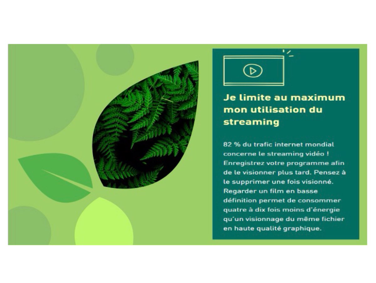 OngYiri's tweet image. #slide2 — Je limite au maximum mon utilisation du streaming.
