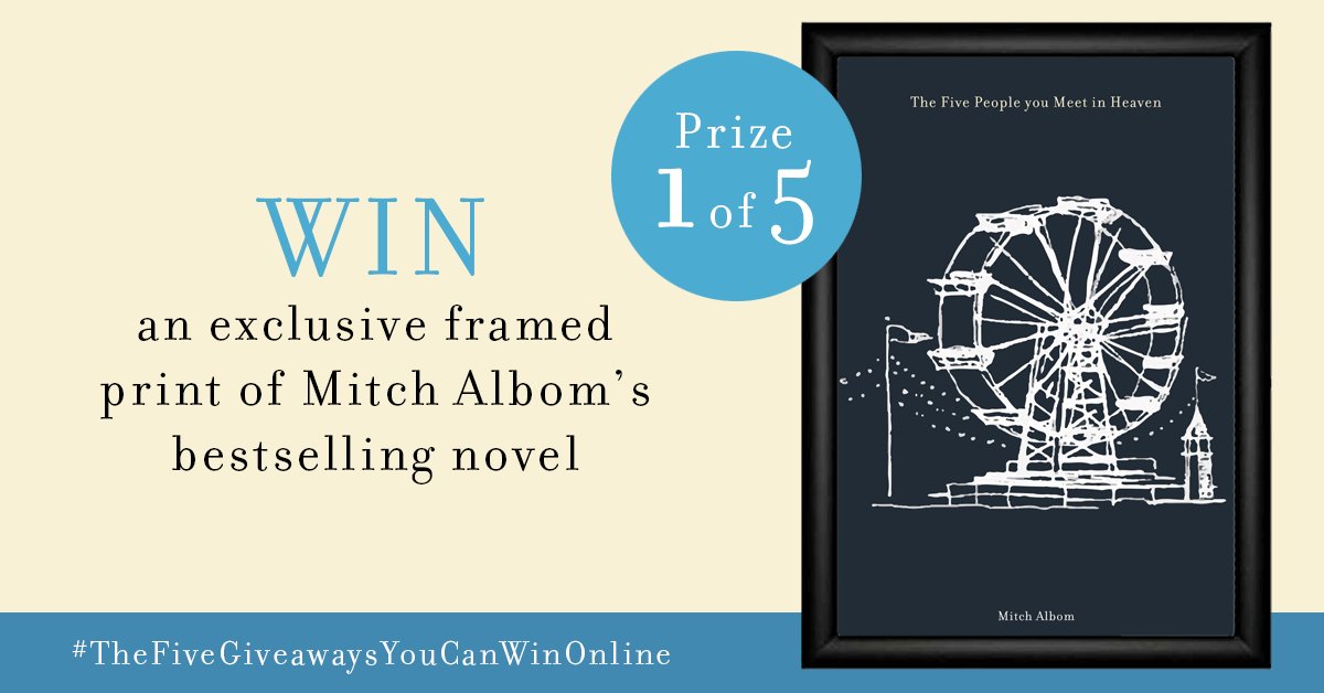 To celebrate the launch of the long-awaited sequel to <a href="/MitchAlbom/">𝐌𝐢𝐭𝐜𝐡 𝐀𝐥𝐛𝐨𝐦</a>'s The Five People You Meet in Heaven, we're offering you the chance to win some glorious prizes over the next FIVE days. Simply retweet to enter. #thegiveaways Terms here: fal.cn/SKJZ