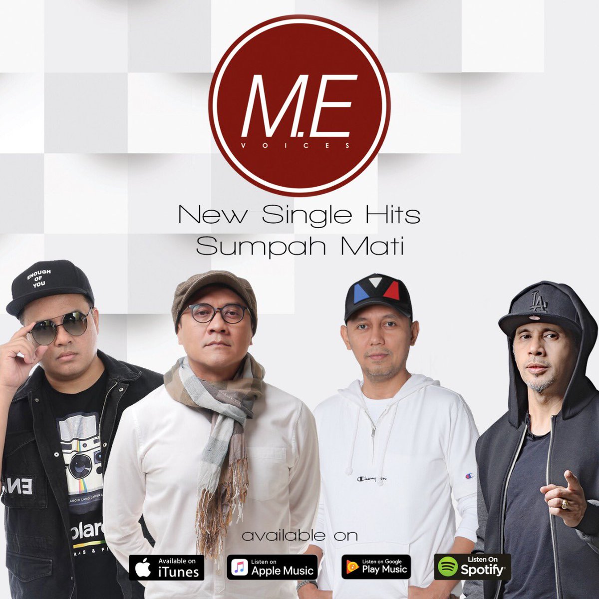 myDidan's tweet photo. pernah booming dengan "INIKAH CINTA" #MEbackagain dengan single terbarunya "SUMPAH MATI"
jadi yang pertama memiliki single terbaru M.E VOICES dengan pre-order di iTunes, Google Play Music & Spotify.
PRE ORDER NOW !
Available October, 15 2018.
#MEVoices #MESumpahMati https://t.co/jWqcnKJ328