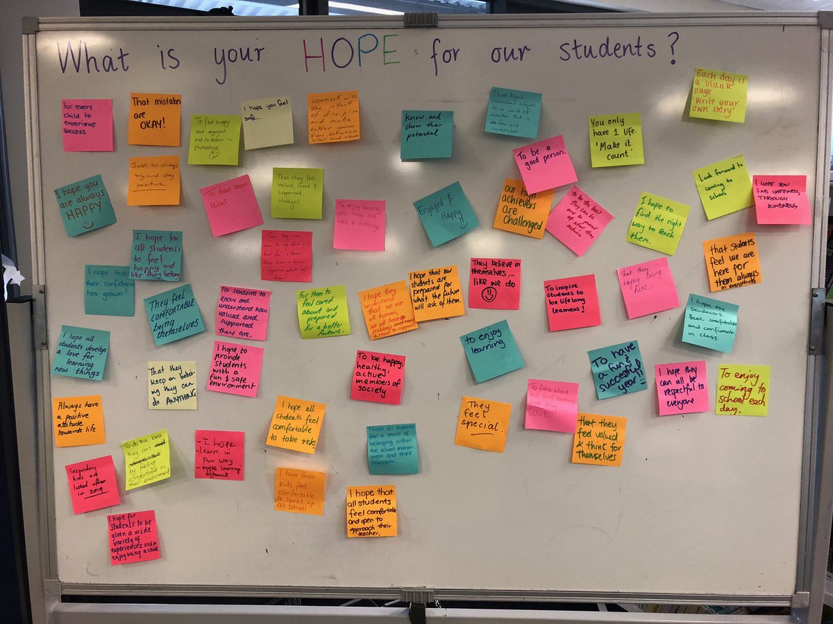 Some thought provoking discussions at our PLT tonight. What is your hope for your students? What do you want them to leave your class with at the end of this year? #physed #teachergoals