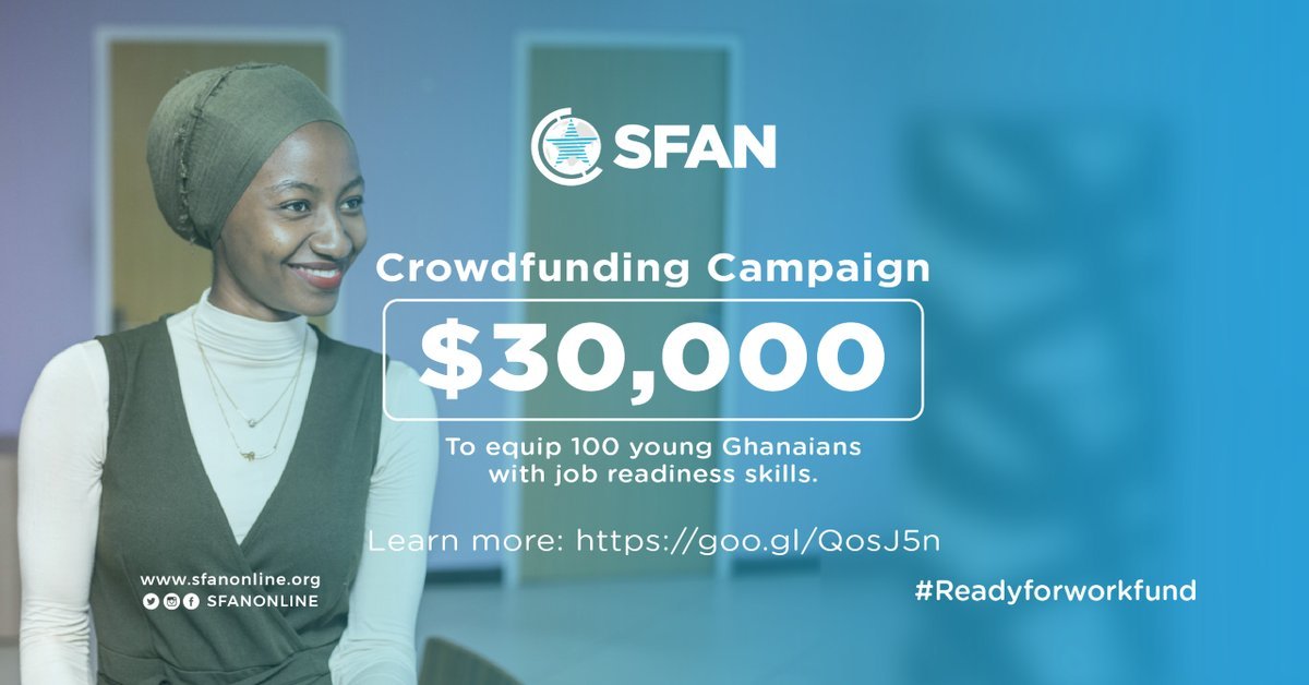 sfanonline's tweet photo. ✨How can we give hope to the majority of Africans, the youth?
By unlocking their potentials for #employment & #entrepreneurship. Kindly donate to #ReadyforworkFund to help us equip 100 young Ghanaians with #jobreadiness skills + job opps in 2019 >https://t.co/yspC1NbfpH
#SFAN https://t.co/2cqrRhLuoi
