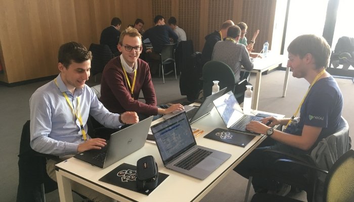 VectrConsulting's tweet photo. #NLP4GOV kicked off yesterday, we have a team of 5 data scientists working on a use case from @VLAIO_be. Looking forward to see the NLP application that our team will develop! Good luck! https://t.co/QtYlbMQAni