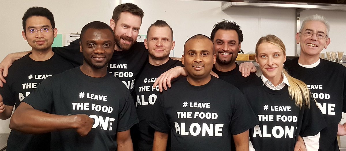 Thanks <a href="/BonAppetitAbbey/">Abbey Kitchen</a> for the T-Shirts all the way from Oregon..wearing them with pride Chef Lieggi #leavethefoodalone , keep it simple and without fuss and less of the bollox #chefcollab