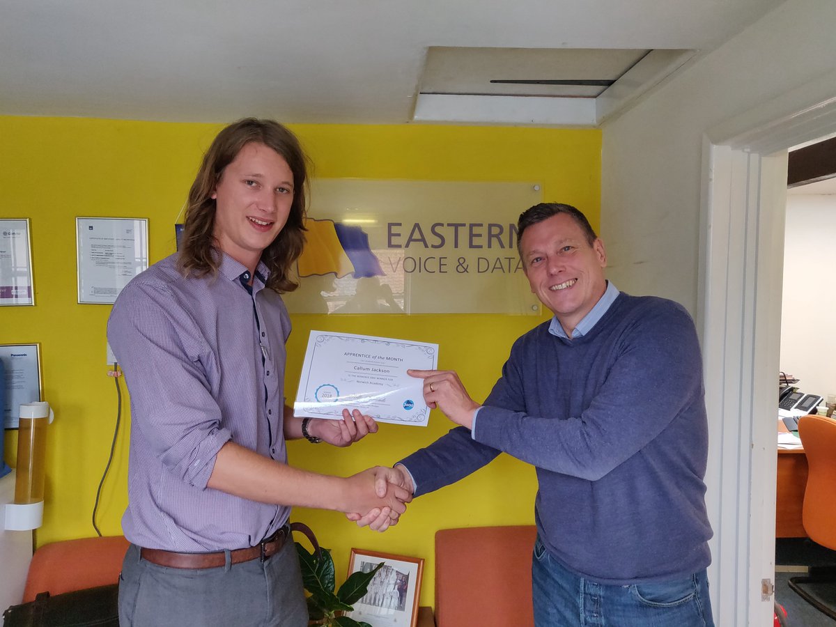 The hands-on experience that Callum has been receiving during his IT Apprenticeship programme has allowed him to positively contribute to Eastern Voice and Data’s talented workforce.

Find out more here: buff.ly/2pHZyd1