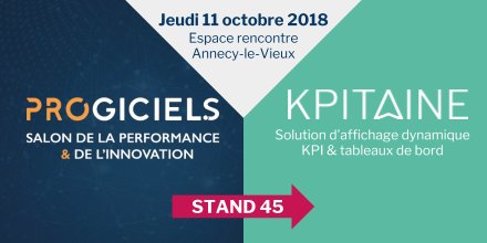 Kpitaine_FR's tweet photo. Jeudi 11 octobre c'est #Progi18 : venez rencontrer KPITAINE sur @SalonProgiciels au STAND 45 pour discuter #digitalisation des affichages papiers, #indicateurs en temps réel dans l'atelier !
#Software #AffichageDynamique #LeanManagement #VisuelManagement  #TransformationDigitale https://t.co/lCdv1BjBqQ