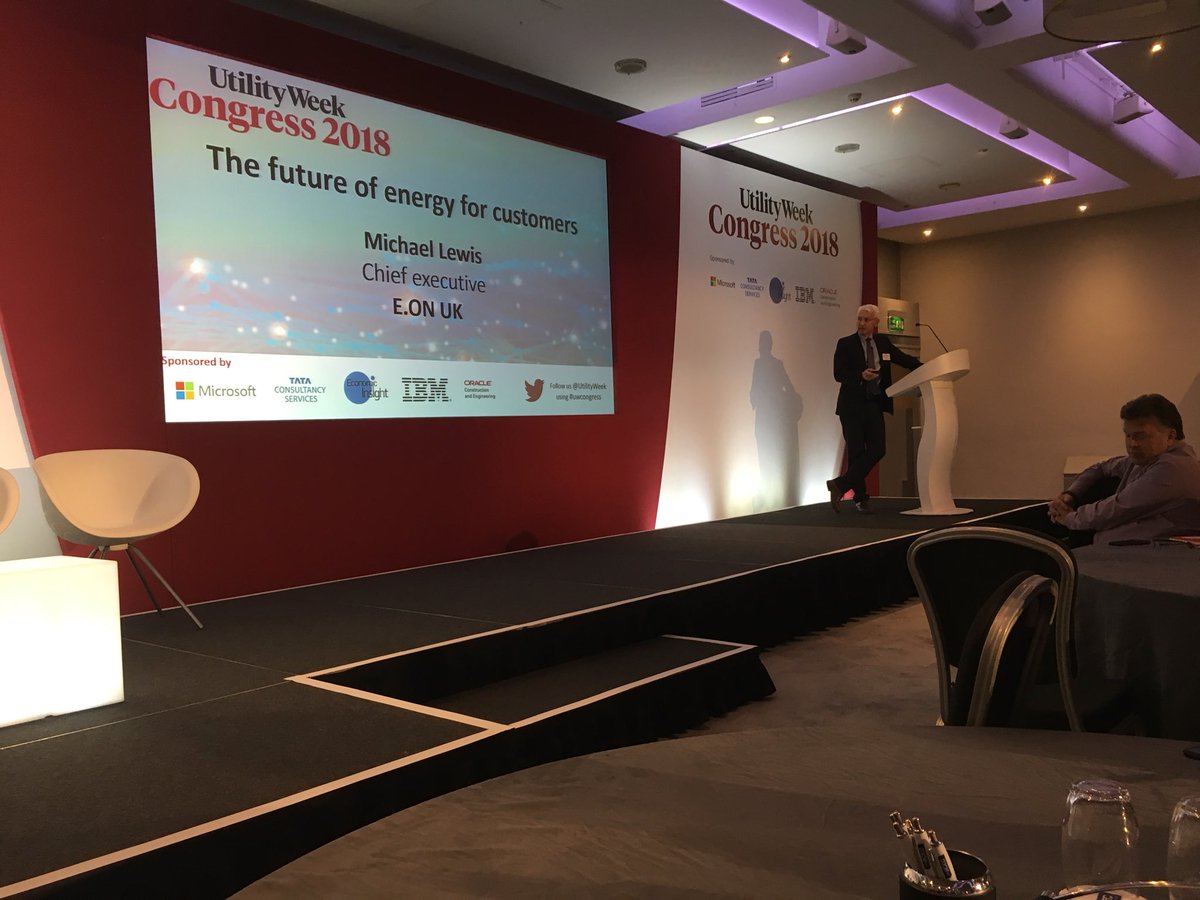 UtilityWeek's tweet photo. “It is fundamental that you understand customer behaviour and how technology is used.” Michael Lewis, Chief executive of @eonenergyuk speaking about the future of energy for customers. #uwcongress https://t.co/pPNAA4XXT6