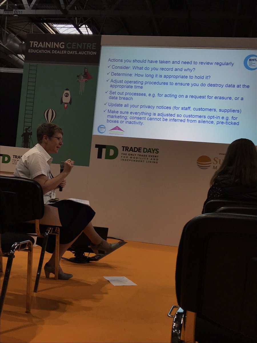 <a href="/tradedaysuk/">Trade Days</a> Day 2:
Sarah Lepak returns to give a great detailed speech on GDPR and how to keep up to date with the regulations. #TD18