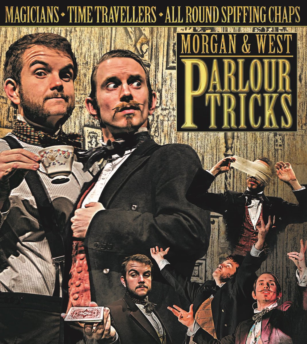 Wit, charm and no small amount of panache…it can only be… <a href="/MorganandWest/">Morgan & West</a> are back at <a href="/Pegatweet/">Pegasus Theatre</a>  and tickets for this Friday Night’s Parlour Tricks have all disappeared as if by magic! Get the last few tickets for Thursday Night’s Parlour Tricks before they vanish