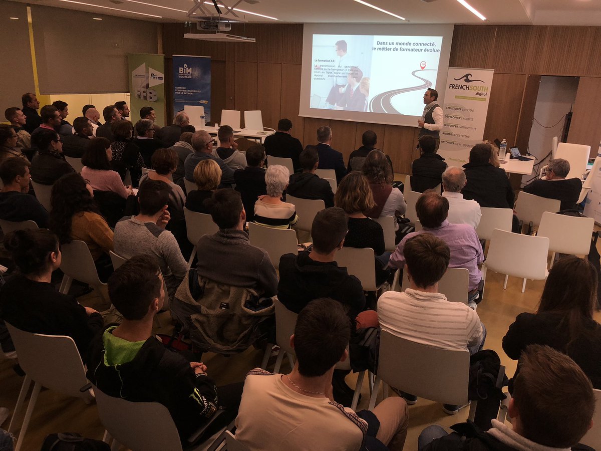 FrenchSouthD's tweet photo. #BizMix à #Carcassonne avec @FFBatiment Présentation des entreprises du numérique à l’union des métiers du gros œuvre #Bim #VR #AR #NextBim #Faro #SyscoBAT #Copil+ https://t.co/cVLmFwWzP8