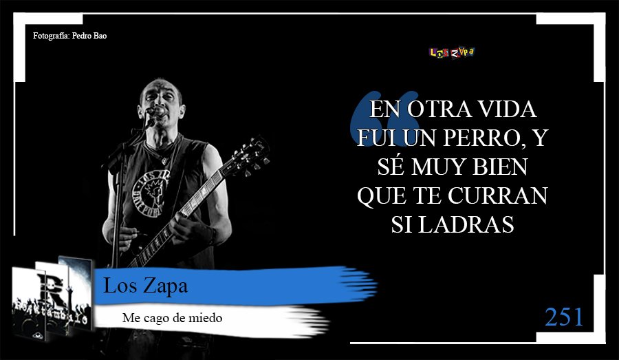 📝 Una frase de @LosZapaOficial. #rock #punk #citas 📌 Más #citasyfrases en bit.ly/2Gu1rAs