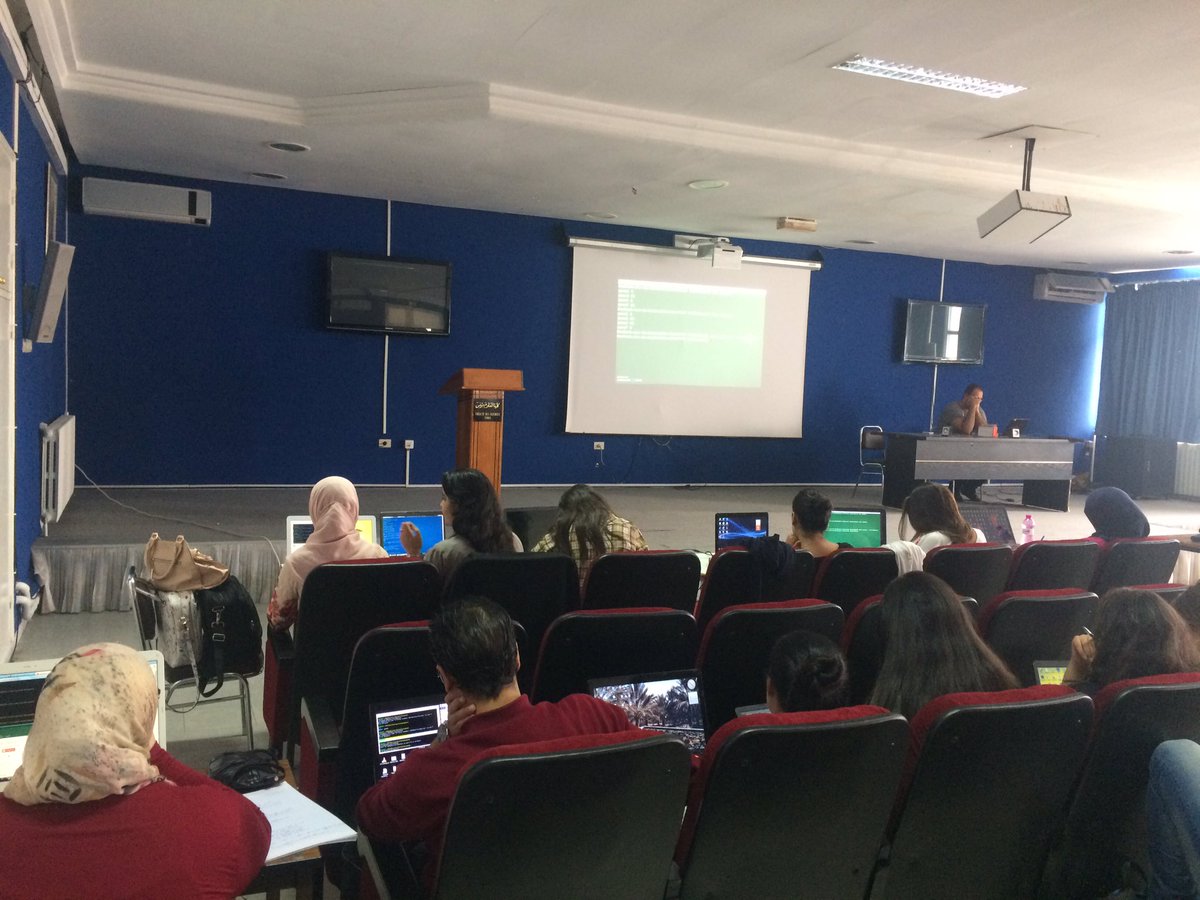 MelekChaouch's tweet photo. Participants practicing #Linux Module2 session3 #IBT_2018 #FSTunis @H3ABioNet #bioinformatics #Africa #Training https://t.co/P1c8K62oOf