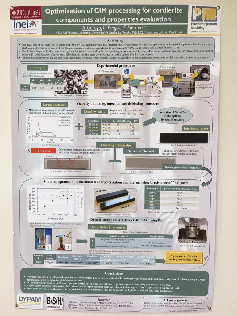 DYPAM_UCLM's tweet image. Una de nuestras contribuciones al V congreso Hispano-Luso de Cerámica y Vidrio @CyVBCN2018 organizado por @SocEspCeramVidr @la_UPC #SPCV