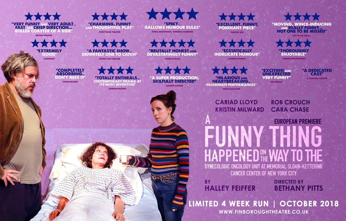 FunnyThingPlay's tweet image. ★★★★@EveningStandard
★★★★@British_Theatre
★★★★@Londonist
★★★★@EveryTheatre
★★★★@pubtheatres1
★★★★@theatreboxblog
★★★★@PocketSizeBlog
★★★★@spyinthestalls
★★★★@closeupculture
★★★★@LondonStudent
★★★★@LondonTheatre1
★★★★@frostmag