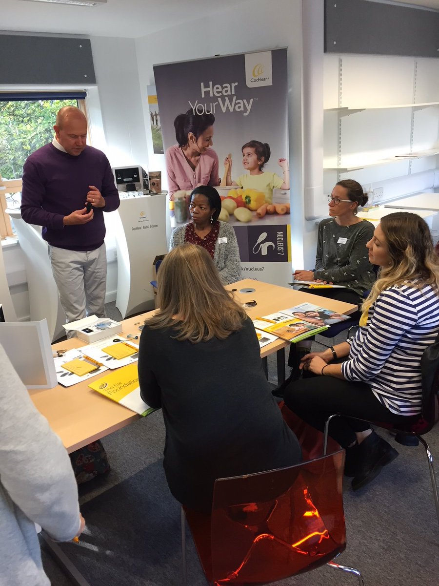 Our Hearing Technology Information Day for professionals has kicked off! This morning delegates are learning from <a href="/CochlearUK/">Cochlear UK & IE</a> <a href="/AdvancedBionics/">Advanced Bionics</a> <a href="/medel/">Manuel Medel Pedro</a> and <a href="/OticonMedical/">Oticon Medical</a> If you would like to join us for our next one email susanna@earfoundation.org.uk