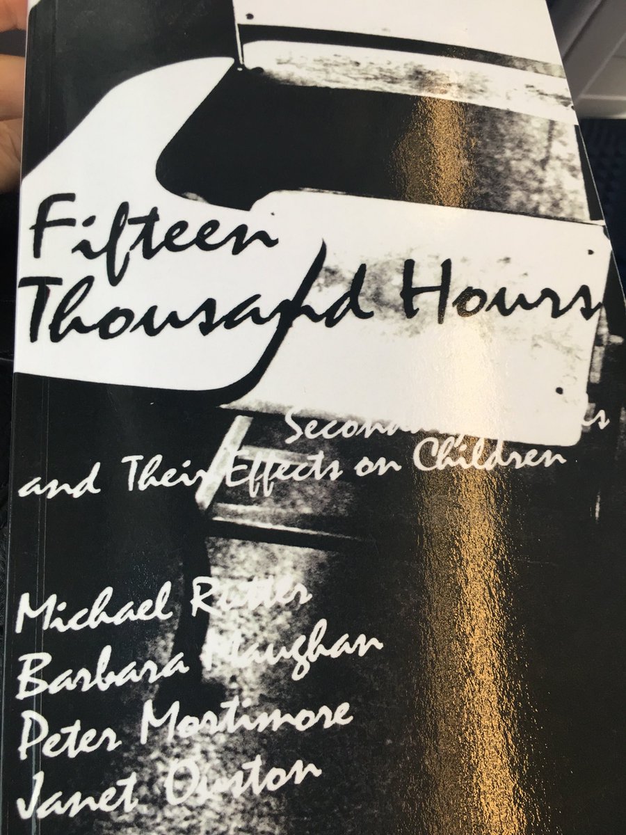 Taking advantage of a long train journey to read this - account of a careful longitudinal study to determine how school culture affects outcomes for the pupils.  Lots of relevant points for me to think about.  #RehabilitativeCulture