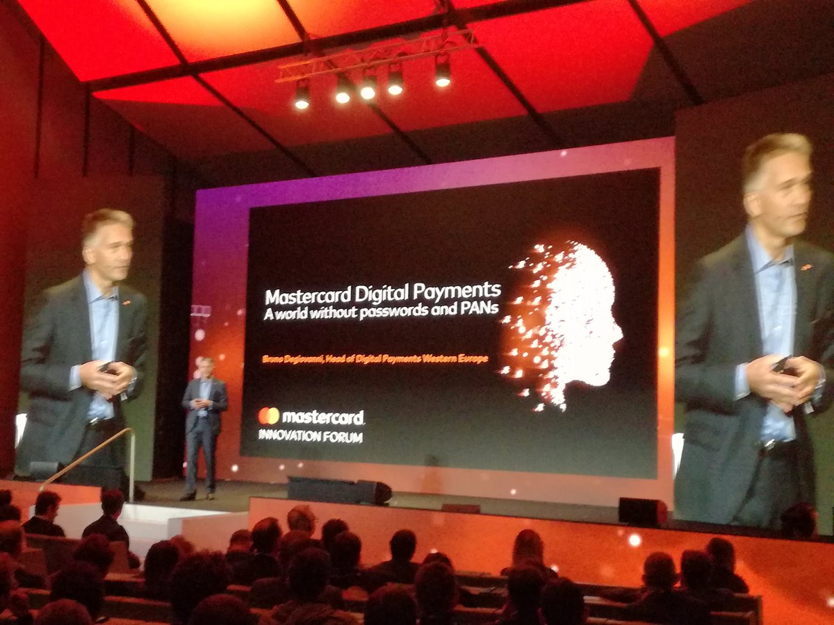 MastercardIT's tweet photo. @BrunoDegiovanni presenta una panoramica sull'evoluzione dei pagamenti digitali, suggerendoci delle soluzioni per la sicurezza attraverso la #trustedcommerceplatform
#MastercardMIF2018 #mastercardIT #contactless https://t.co/DImgVaECpS