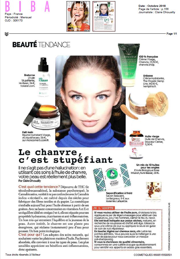 CHANVRIA dans <a href="/bibamagazine/">BIBA</a>  !