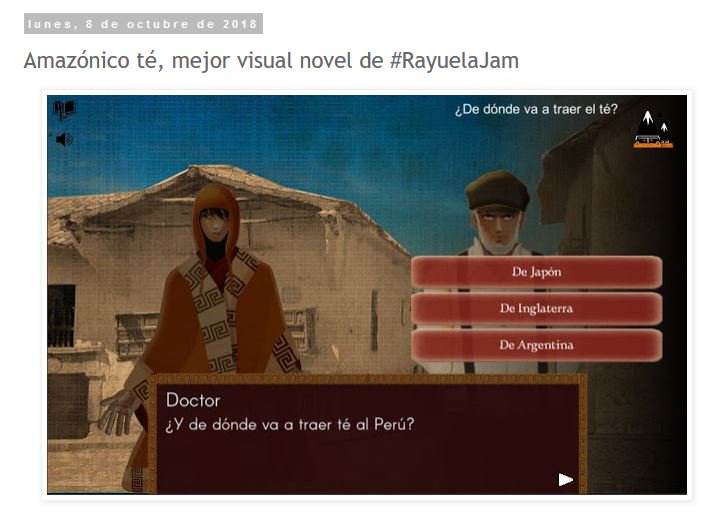 La #novelavisual que recoge la historia de cómo llegaron al Perú las primeras #camelliasinensis desde Japón, ha sido reconocida en un certamen de ficción interactiva 🤩 Enhorabuena a los desarrolladores y al autor del relato: Juan Ochoa López 🇵🇪🍵🇯🇵#tealover #culturadelté