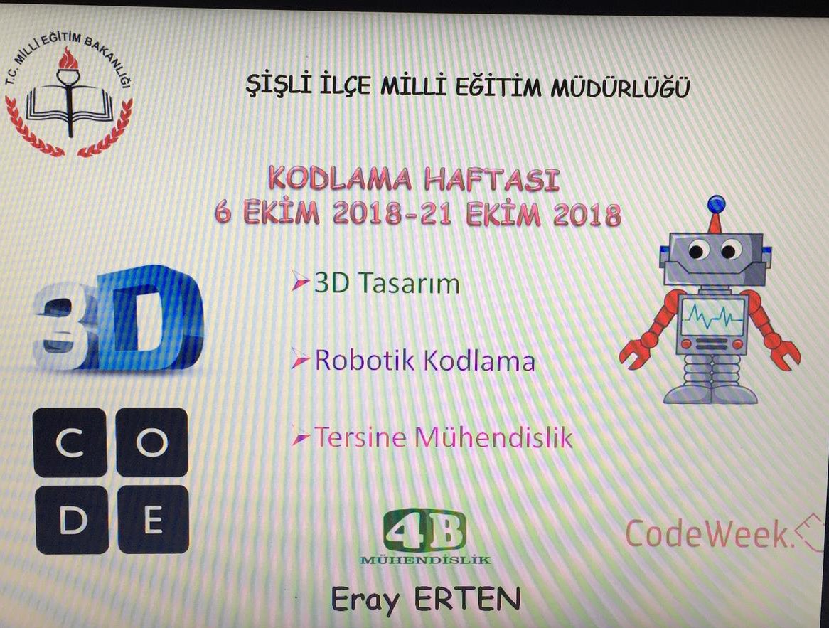 ebilis's tweet image. Şişli #codeweek2018 etkinliklerini merak ediyor musunuz? cw18-bCejD Panelimiz 11.10.2018 perşembe günü Şişli Nişantaşı Nuri Akın Anadolu Lisesi Konferans Salonu’nda... @btkoordinator34 #coding #sislimem
