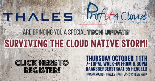 This thursday it is time for the Tech Update presented by Profit and Thales! Are you as excited as we are?